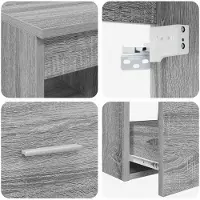 vidaXL Badkamermeubel Set 2 pcs Grijs Sonoma Bewerkt hout