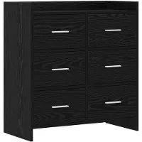 vidaXL Dressoir Zwart eiken 75 x 33 x 80 cm Bewerkt hout