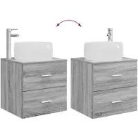 vidaXL Badkamermeubel Set 3 st Grijs Sonoma 49,5 x 44,5 x 66 cm