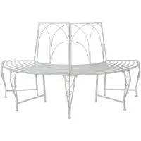 vidaXL Bank met 4 zitplaatsen, 160 x 80 x 89 cm, staal, antiek wit