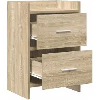 vidaXL Nachttafels Sonoma Eiken 40 x 30 x 60 cm Bewerkt hout