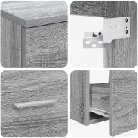 vidaXL Badkamermeubel Set 2 st Grijs Sonoma Bewerkt hout