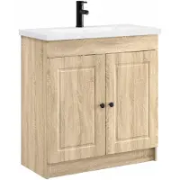 vidaXL Badkamermeubel Set Sonoma Eiken 56 x 37,5 x 81 cm Bewerkt hout