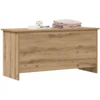 vidaXL Opbergkist Artisanaal eiken 100 x 40 x 50 cm Bewerkt hout