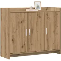 vidaXL Dressoir Artisanaal eiken 98,5 x 33 x 80 cm Bewerkt hout