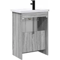 vidaXL Badkamermeubel Set Grijs Sonoma 78,5 x 37,5 x 81 cm