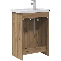 vidaXL Badkamermeubel Set Artisanaal eiken 61 x 40 x 84,5 cm