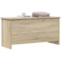 vidaXL Opbergkist Sonoma Eiken 100 x 40 x 50 cm Bewerkt hout