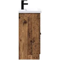 vidaXL Badkamermeubel Set Oud hout 56 x 37,5 x 81 cm Bewerkt hout