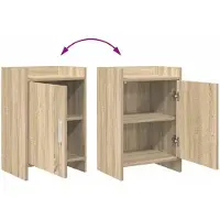 vidaXL Nachttafels 2 st Sonoma Eiken 40 x 30 x 60 cm Bewerkt hout