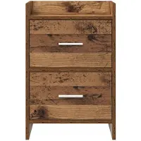 vidaXL Nachttafels 2 st Oud hout 40 x 30 x 60 cm Bewerkt hout