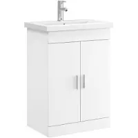 vidaXL Badkamermeubel Set Wit 61 x 40 x 84,5 cm Bewerkt hout