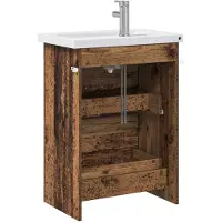 vidaXL Badkamermeubel Set Oud hout 61 x 40 x 84,5 cm Bewerkt hout