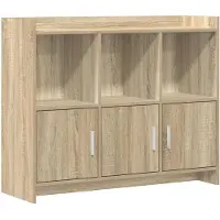 vidaXL Dressoir Sonoma Eiken 98,5 x 33 x 80 cm Bewerkt hout