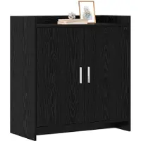 vidaXL Dressoir Zwart eiken 72 x 36 x 80 cm Bewerkt hout