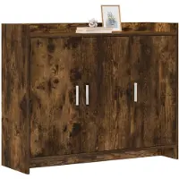 vidaXL Dressoir, gerookt eikenhout, 98,5 x 33 x 80 cm, houtvezel
