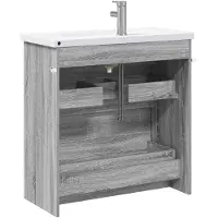 vidaXL Badkamermeubel Set Grijs Sonoma 81 x 40 x 84,5 cm Bewerkt hout