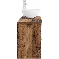 vidaXL Badkamermeubel Set 2 st Oud hout Bewerkt hout