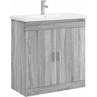 vidaXL Badkamermeubel Set Grijs Sonoma 81 x 40 x 84,5 cm Bewerkt hout