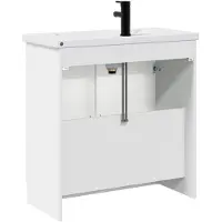 vidaXL Badkamermeubel Set Wit 56 x 37,5 x 81 cm Bewerkt hout