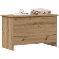 vidaXL Opbergkist Artisanaal eiken 80 x 40 x 50 cm Bewerkt hout