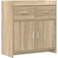 vidaXL Dressoir Sonoma Eiken 75 x 36 x 80 cm Bewerkt hout