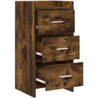 vidaXL Dressoir Gerookt eiken 40 x 36 x 80 cm Bewerkt hout