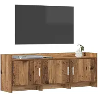 vidaXL TV Kast 130 x 33 x 47 cm Oud hout Bewerkt hout