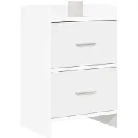 vidaXL Nachttafels 2 st Wit 40 x 30 x 60 cm Bewerkt hout