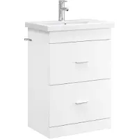 vidaXL Badkamermeubel Set Wit 61 x 40 x 84,5 cm Bewerkt hout