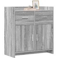 vidaXL Dressoir, grijs Sonoma, 75 x 36 x 80 cm, houtvezel