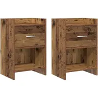 vidaXL Nachttafels 2 st Oud hout 40 x 30 x 60 cm Bewerkt hout