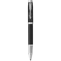 Parker Stylo roller à encre noire IM Legacy of Flight Collection Pointe Moyenne Noir mat laqué et Chrome