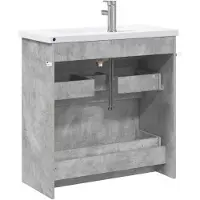vidaXL Badkamermeubel Set Betongrijs 81 x 40 x 84,5 cm Bewerkt hout