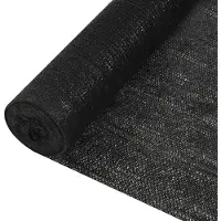 vidaXL Privacynet 195 g/m² 1,5x25 m HDPE zwart