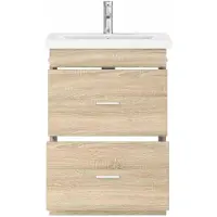 vidaXL Badkamermeubel Set Sonoma Eiken 61 x 40 x 84,5 cm Bewerkt hout