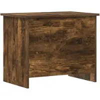 vidaXL Opbergkist Gerookt eiken 60 x 40 x 50 cm Bewerkt hout