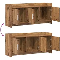 vidaXL TV Kast 102 x 33 x 47 cm Oud hout Bewerkt hout