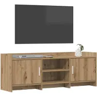 vidaXL TV Kast 130 x 33 x 47 cm Artisanaal eiken Bewerkt hout