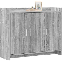 vidaXL Dressoir Grijs Sonoma 98,5 x 33 x 80 cm Bewerkt hout