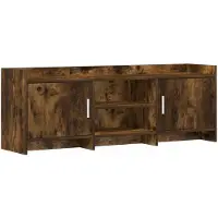 vidaXL TV Kast 130 x 33 x 47 cm Gerookt eiken Bewerkt hout