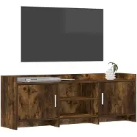 vidaXL TV Kast 130 x 33 x 47 cm Gerookt eiken Bewerkt hout