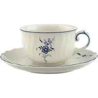 Villeroy & Boch Old Luxembourg Theekopje Met Schotel - Theekopjes Porselein White - 23517-23518