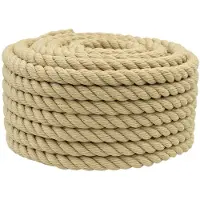 vidaXL Boottouw 18 mm 50 m Naturel