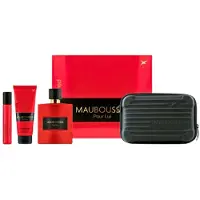 Mauboussin Pour Lui In Red Gift Set Edp 100 Ml, Shower Gel 75 Ml, Edp 20 Ml And Shoulder Bag