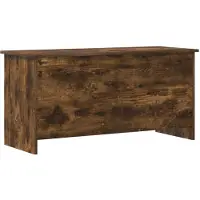 vidaXL Opbergkist Gerookt eiken 100 x 40 x 50 cm Bewerkt hout