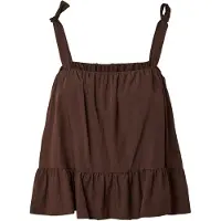 Pieces Pcjulia Peplum Top Met Bandjes Dames Bruin L