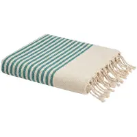 Reva - Fouta van gerecycled katoen - Turkoois 100 x 200 cm