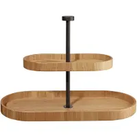 Asa selection Etagère Wood 2-Tiered Oval Nude 25 cm