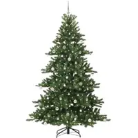 vidaXL Kunstmatige Hinged Kerstboom Groen 240 cm PVC en Staal